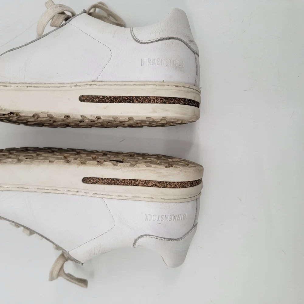 Birkenstock Bend Low Sneakers Size EU 39 White Leather Tennis Shoes
